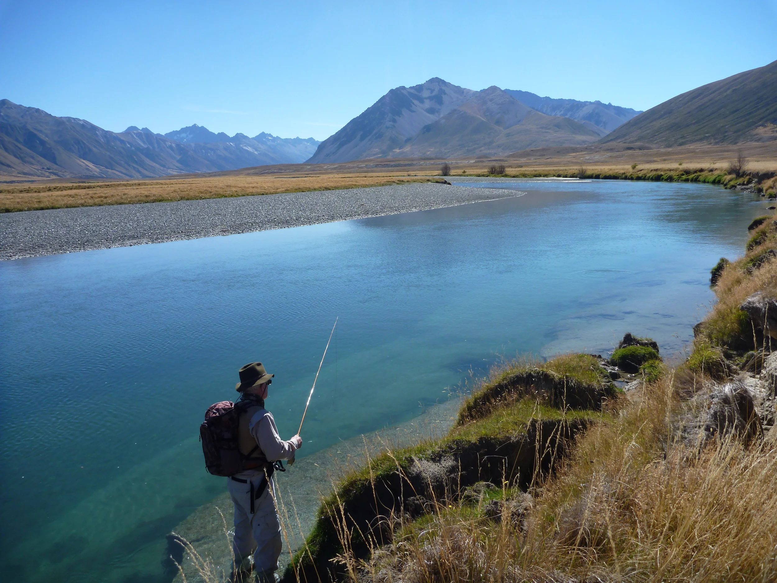 South Island of New Zealand fly fishing.