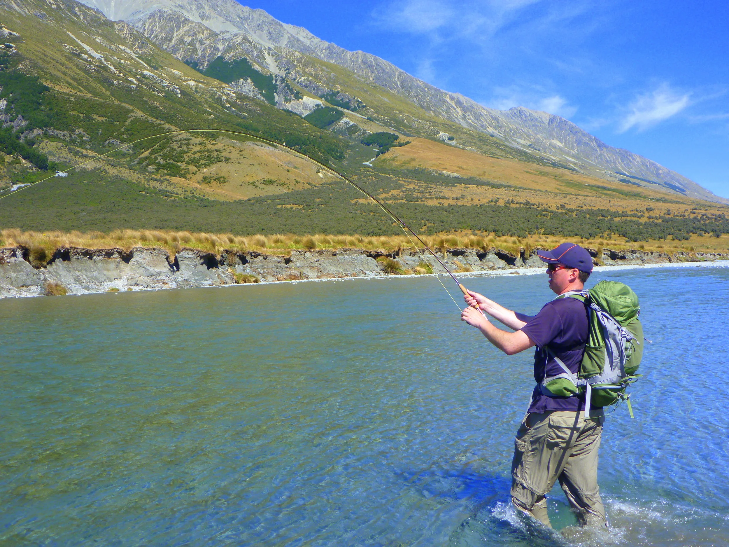 New Zealand trout fishing.