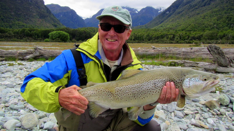 New Zealand trout fishing in the lower  South Island
