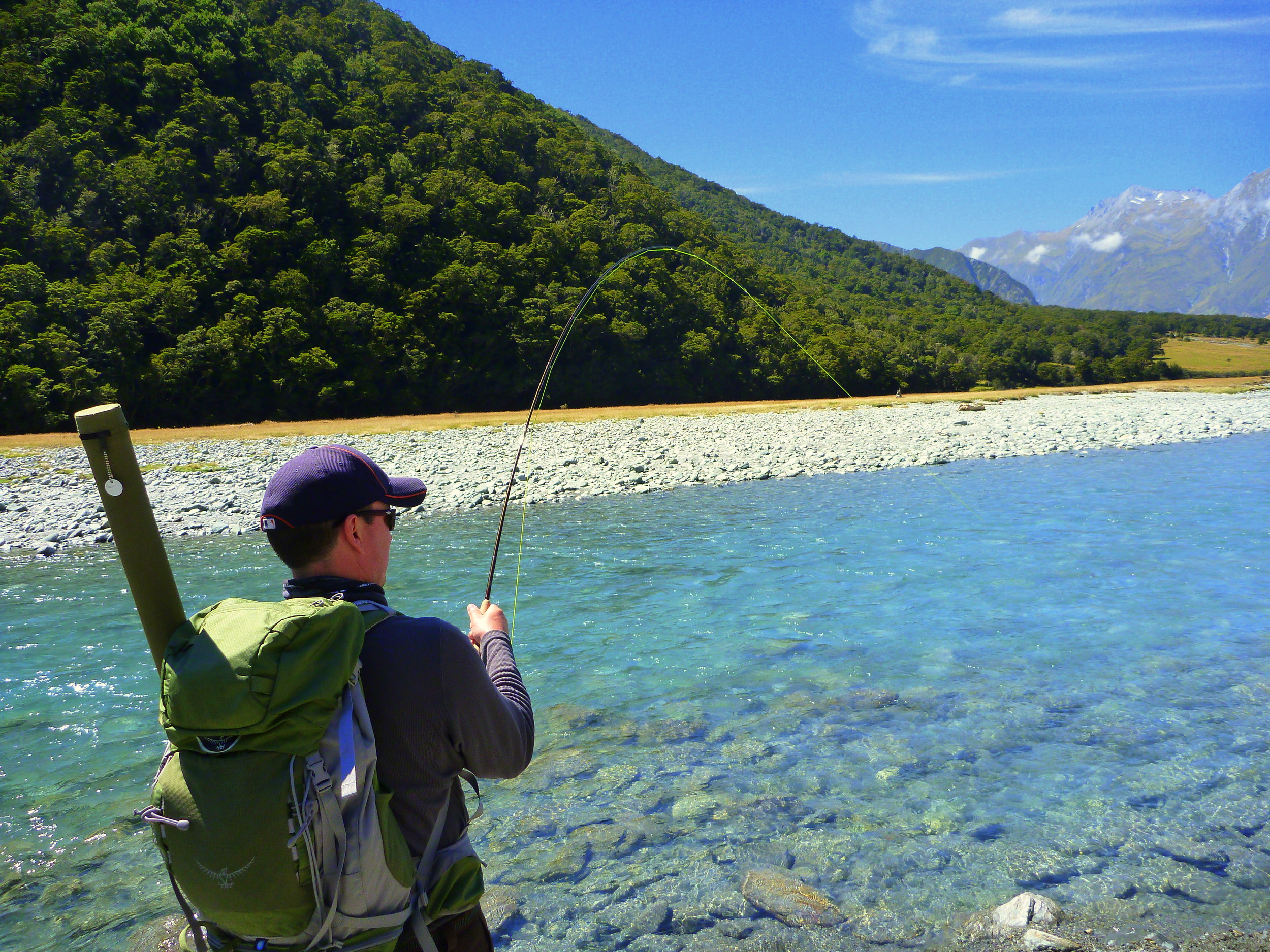 Back country fly fishing New Zealand 