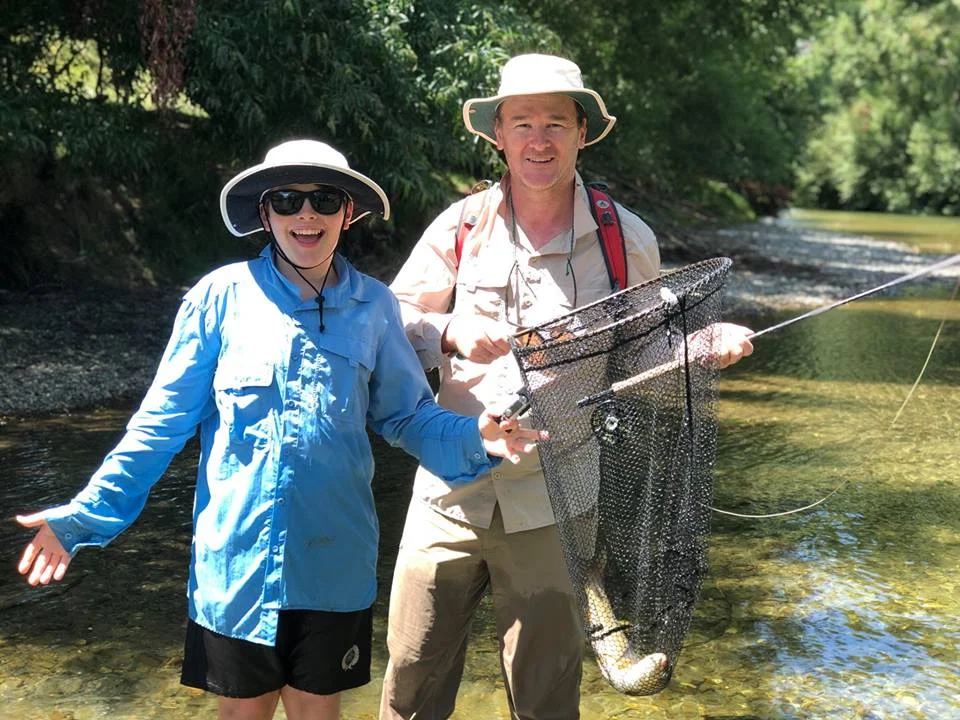 Dad with a nice Mataura river brownie.