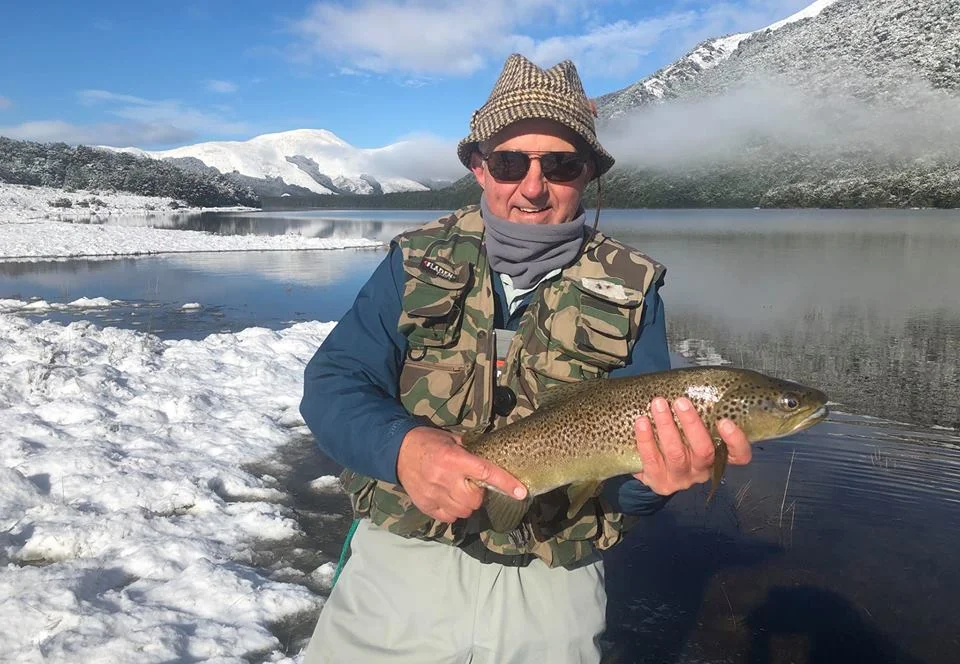 Wolfgangs first for the day on small dark para style dry fly , one of 5 for the day.