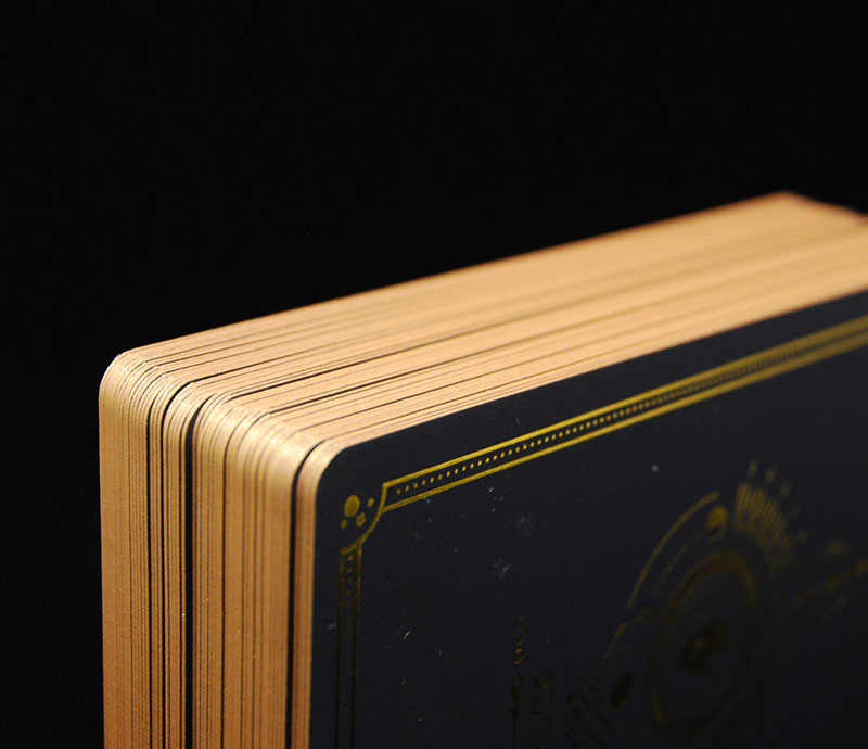 The edges have a beautiful matte gold foil on them making them feel special, luxe and truly magical.