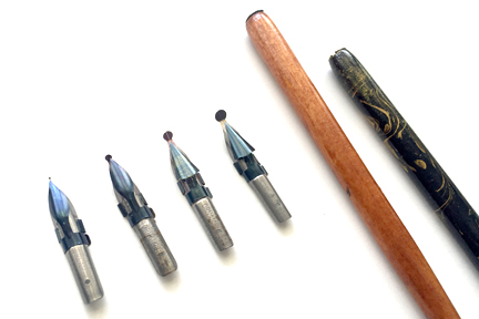 L-R: 0.5mm, 2mm, 3mm, 4mm, and 2 straight holders