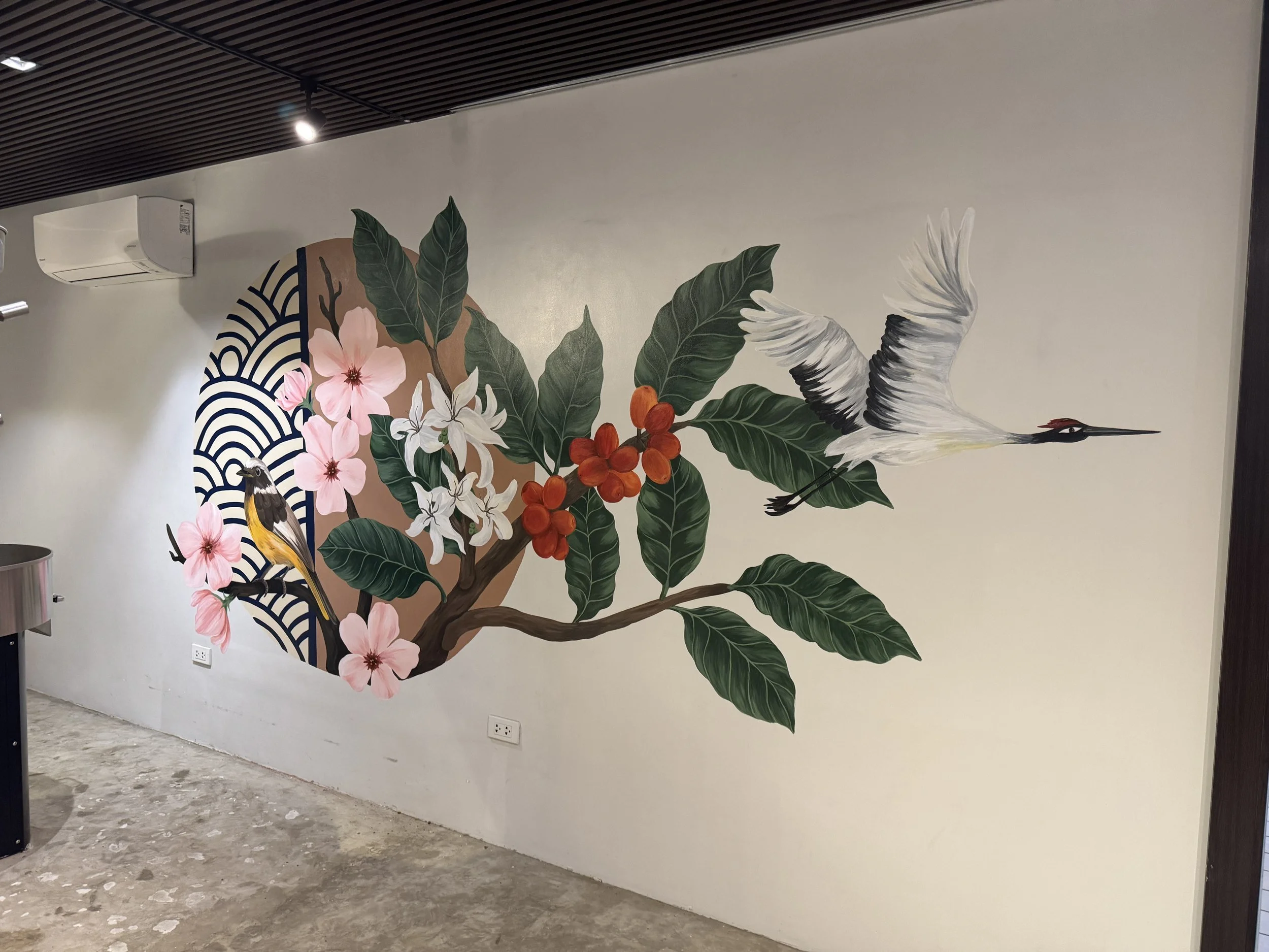  Japanese-inspired mural for  Seven MNL’s coffee roaster space 