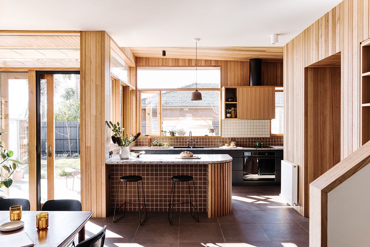 A Black Kitchen Is A Bold Design Decision For The Interior Of This  Remodeled 1960s Home