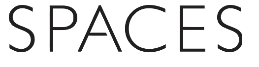 The word 'SPACES' written in black capital letters on a white background.