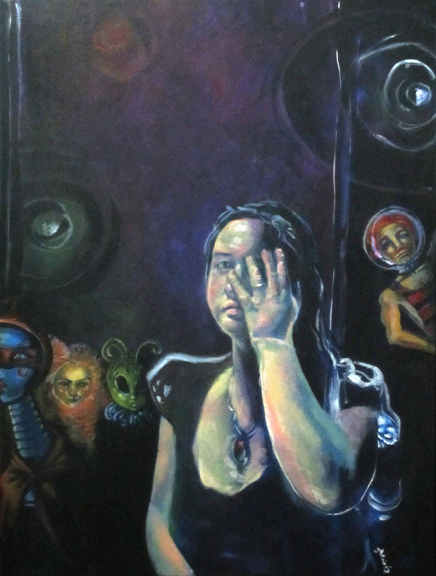 "Self - Portrait for a Future Day", acrylic on canvas.