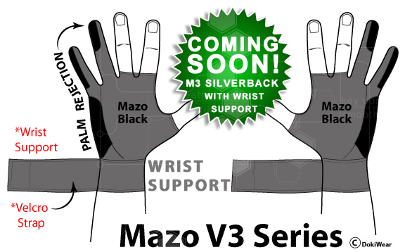 SmudgeGuard2 SG2 2-Finger Glove - Cool Black - Extra Large