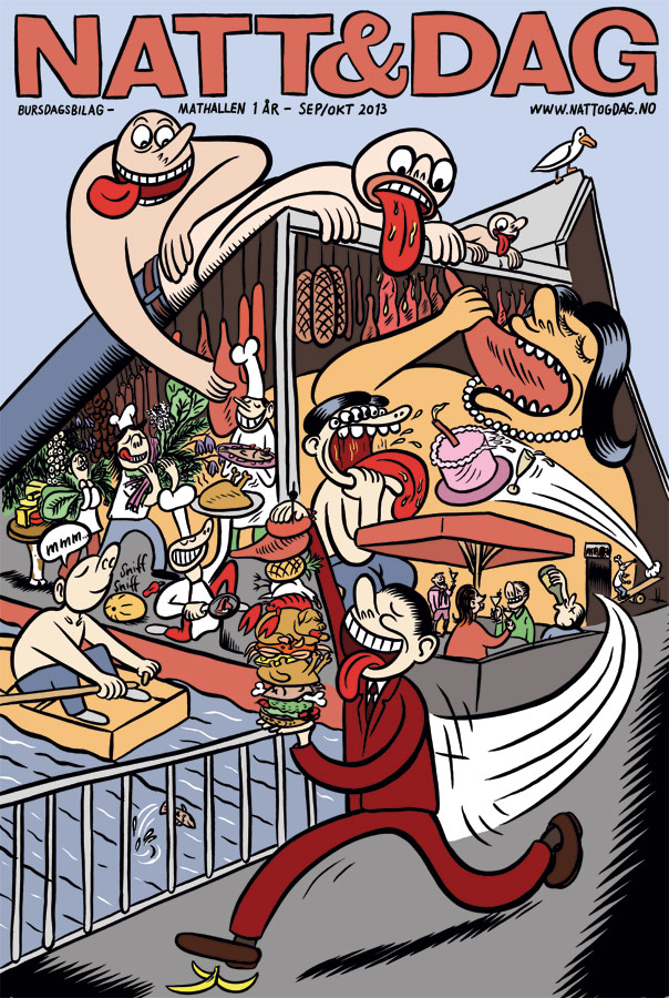 Front page of Natt og Dag food insert.