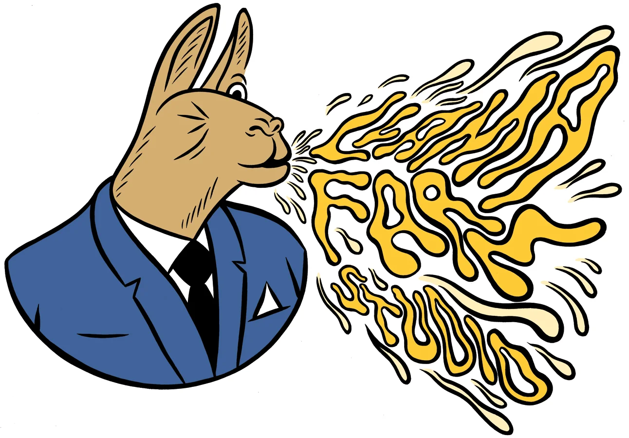 Illustration made for Llama Farm logo, 2014.