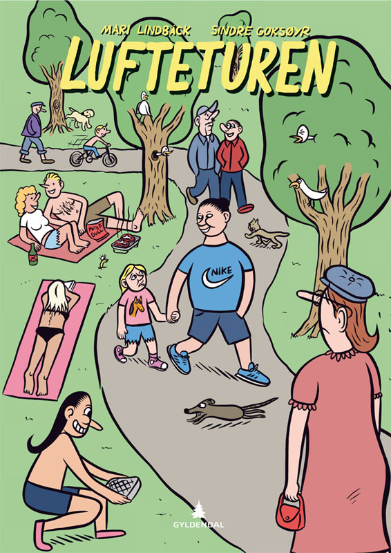 Front page of the childrens book Lufteturen. Written by Mari Lindbäck.
