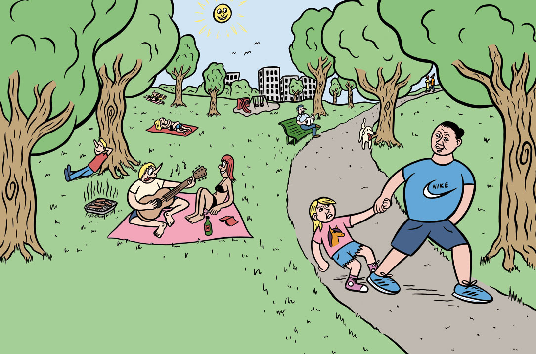 Illustration from the childrens book Lufteturen. Written by Mari Lindbäck.