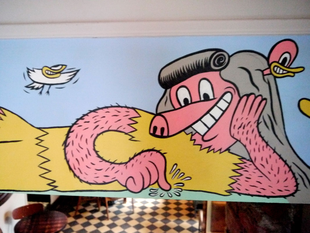 From mural at Grisen restaurant (The Pig).