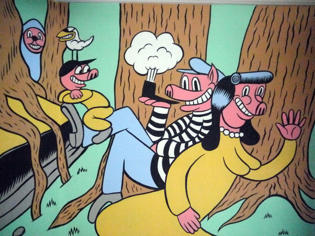 From mural at Grisen restaurant (The Pig).