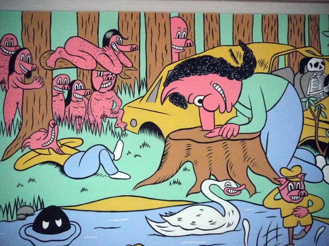 From mural at Grisen restaurant (The Pig).