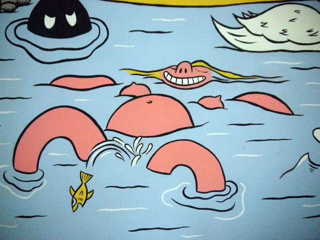 From mural at Grisen restaurant (The Pig).