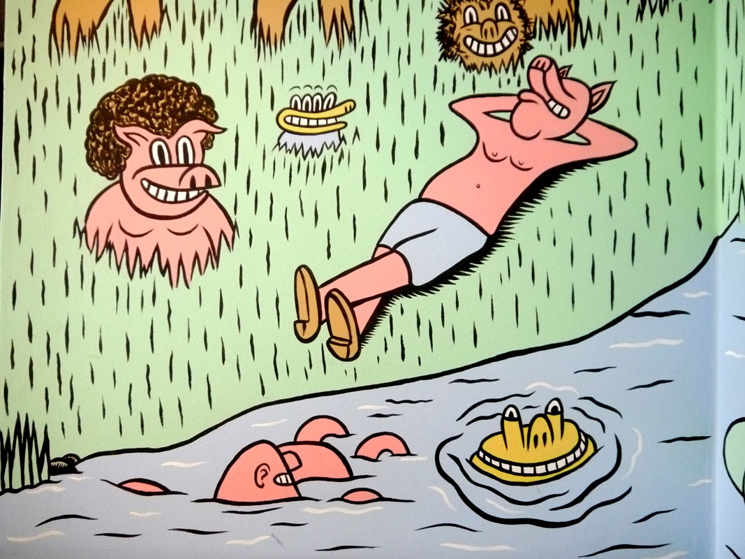 From mural at Grisen restaurant(The Pig).
