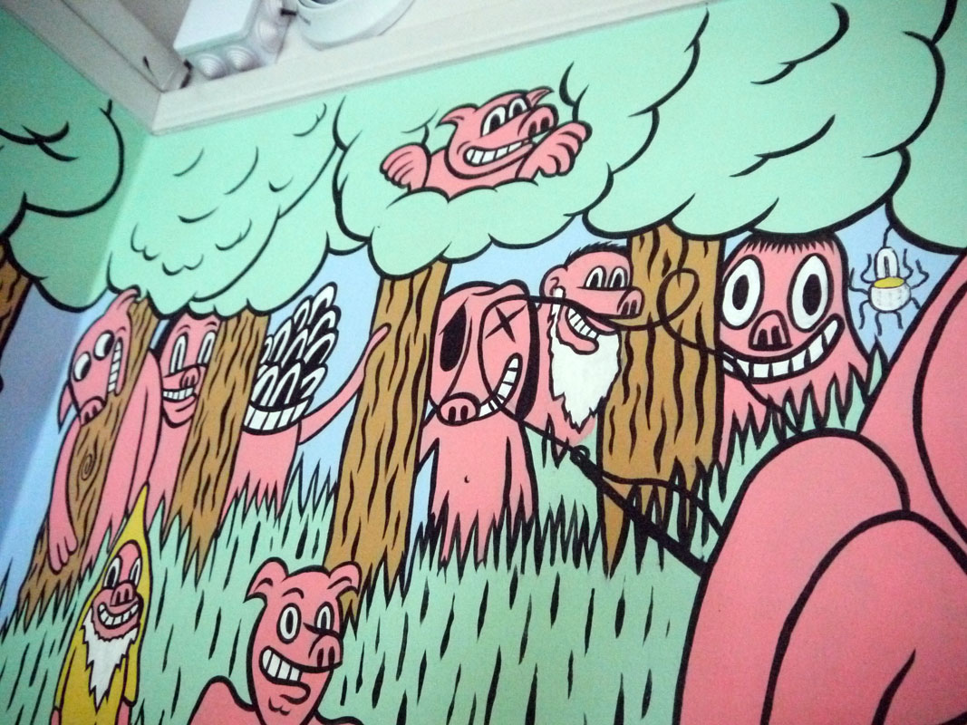 From mural at Grisen restaurant (The Pig).