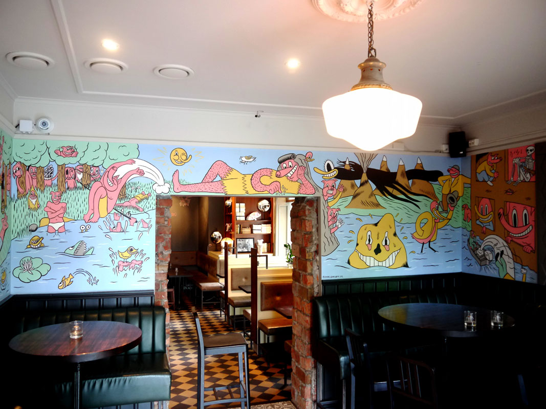 From mural at Grisen restaurant (The Pig).