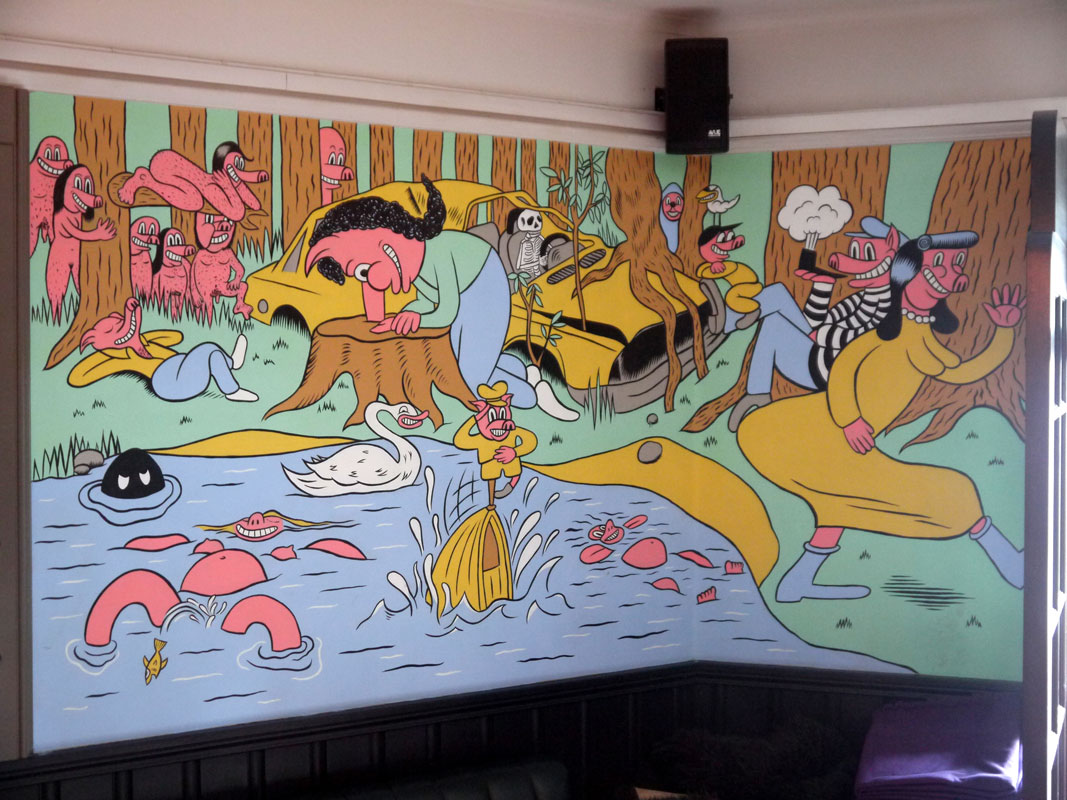 From mural at Grisen restaurant(The Pig).