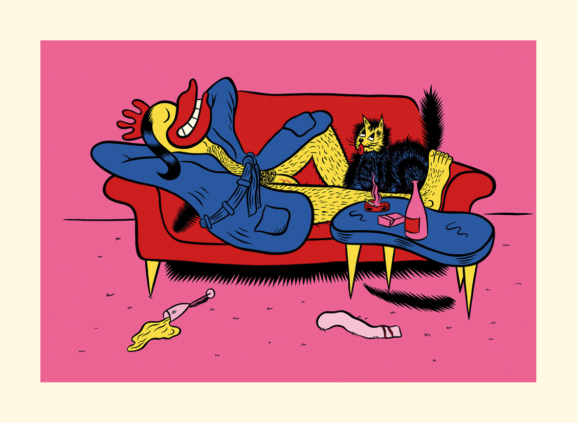5 Color silkscreen print.