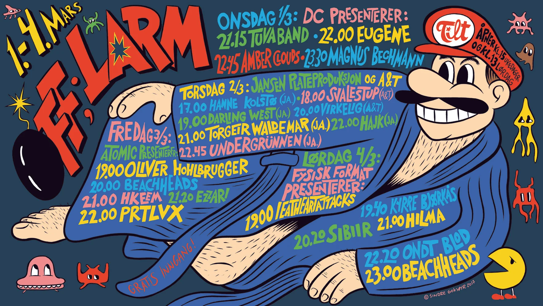 Poster made for Off;Larm at Tilt, Oslo.