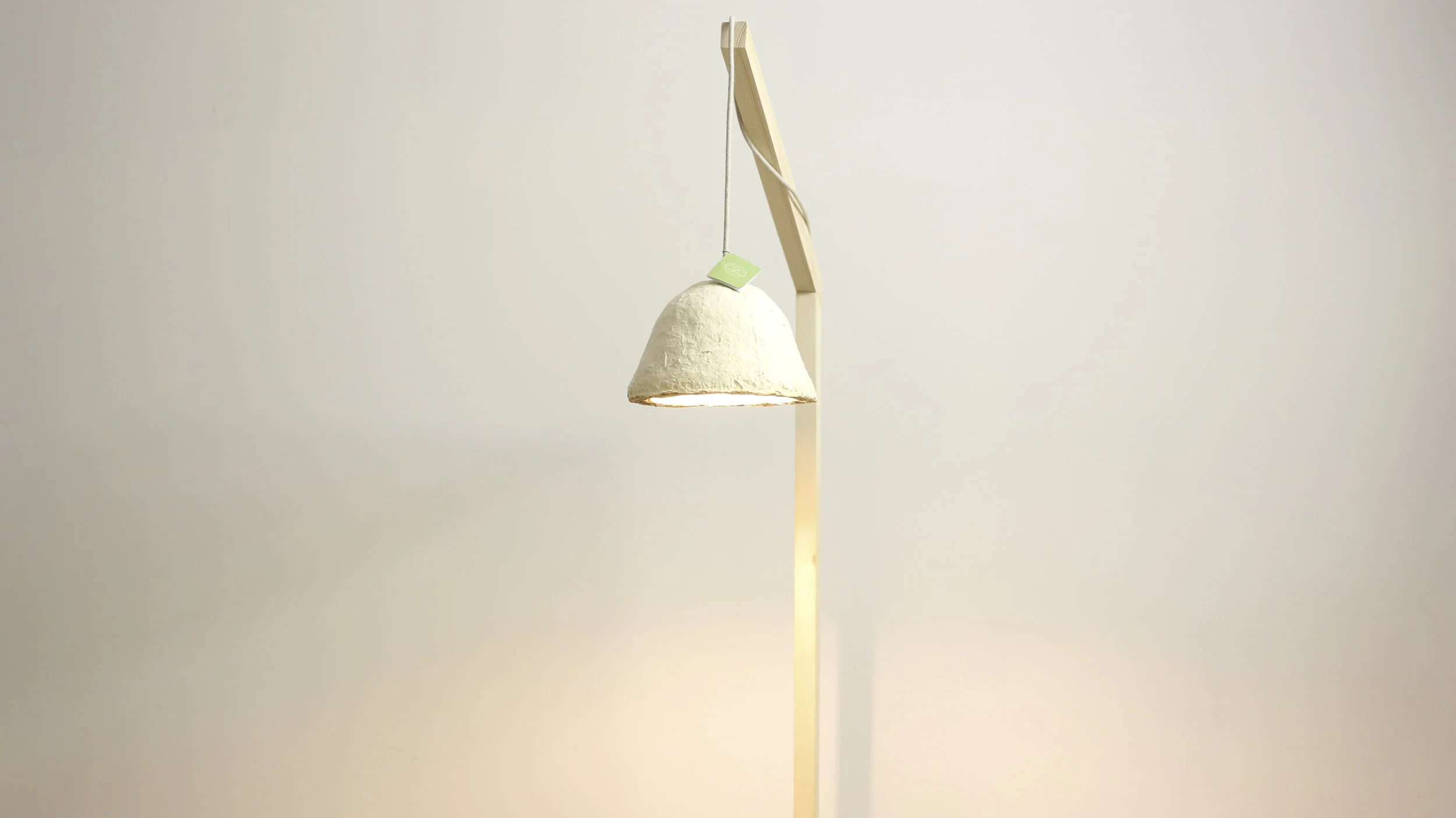Lumifungi, Belgium’s first mycomaterial product by Permafungi and Glimps. Photo: Caroline Pultz.