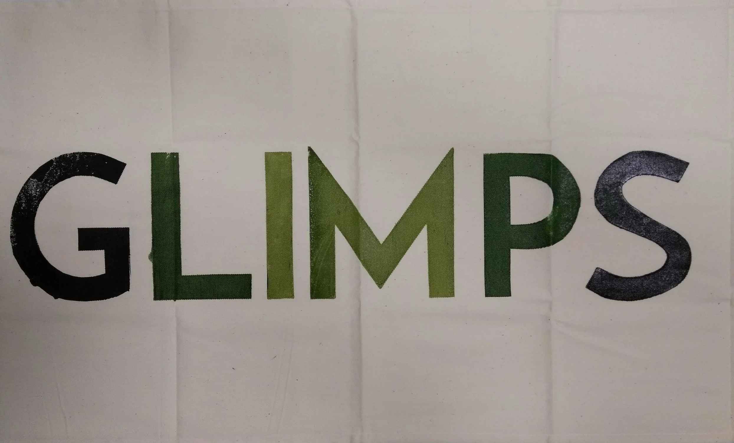 Printing a promotional banner with algae.