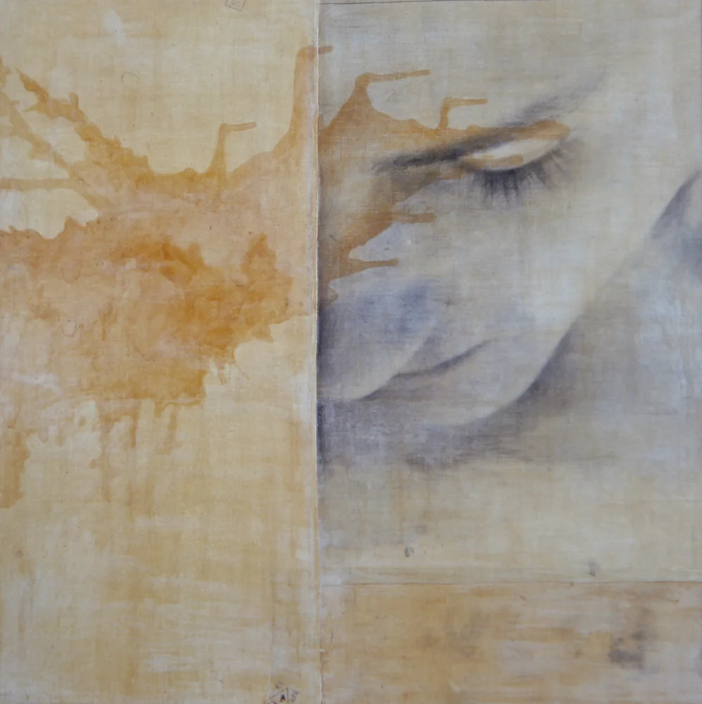 Senza titolo, 1997 Emulsione fotografica, cera, gommalacca e tela su legno cm. 125 x 125