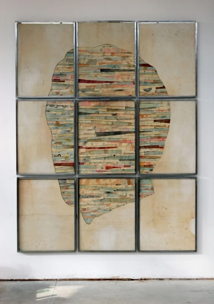 Senza titolo, 2012 Tecnica mista su carta e tela incollata su legno cm 280 x 220