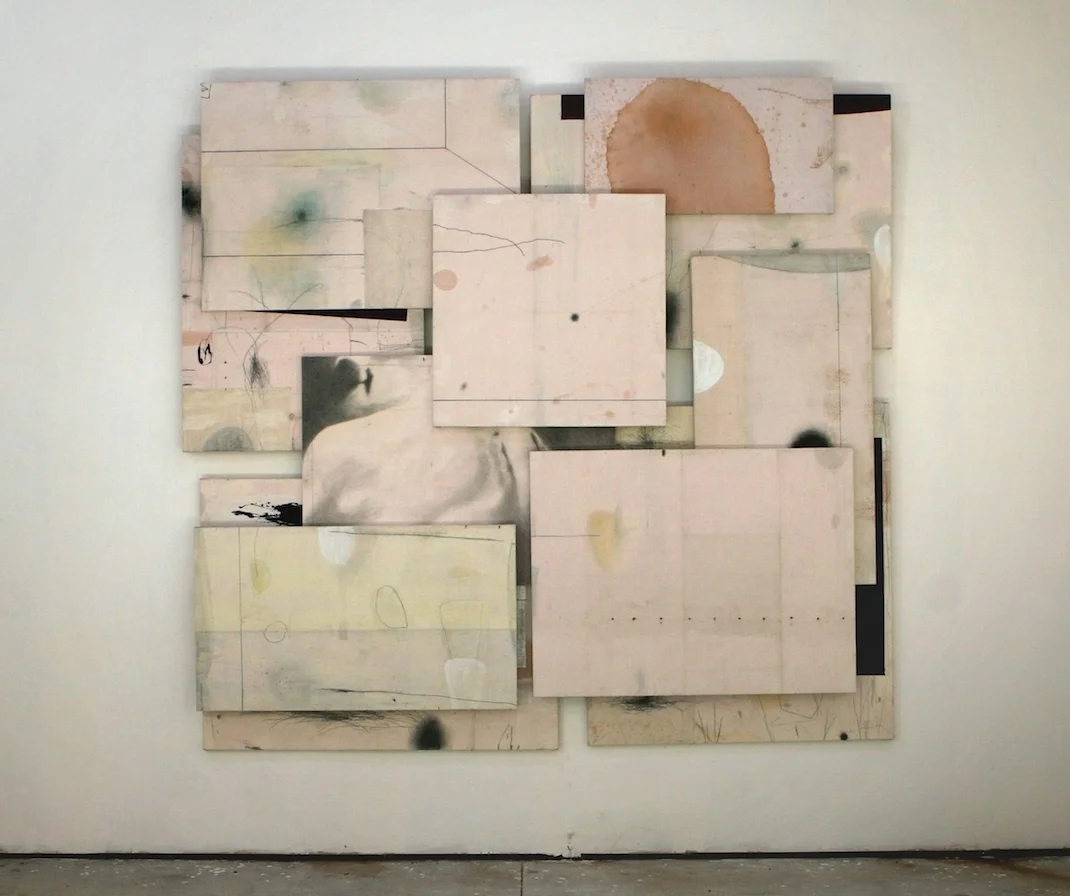 Senza titolo, 2009 Tecnica mista su carta e tela incollata su legno cm 270 x 280