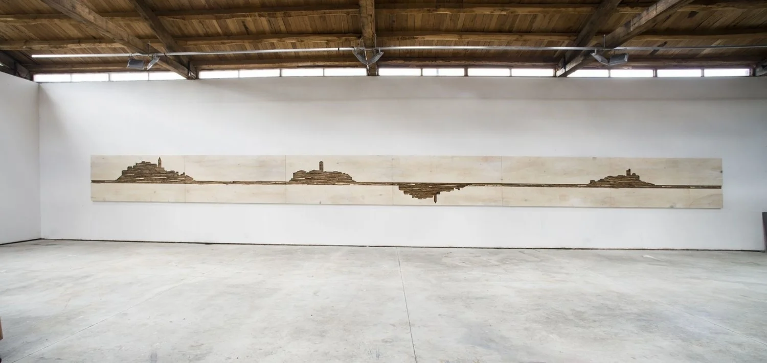 Senza titolo, 2014 Tecnica mista su carta e tela incollata su legno cm 120 x 15100