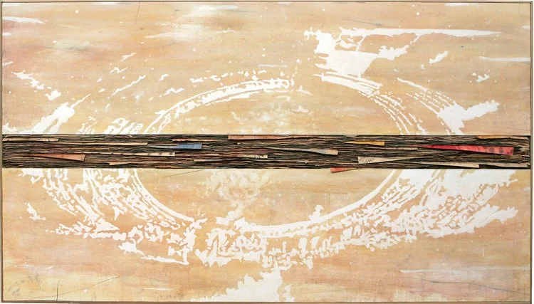 senza titolo 2016, tecnica mista su tela e carta cm. 250x140