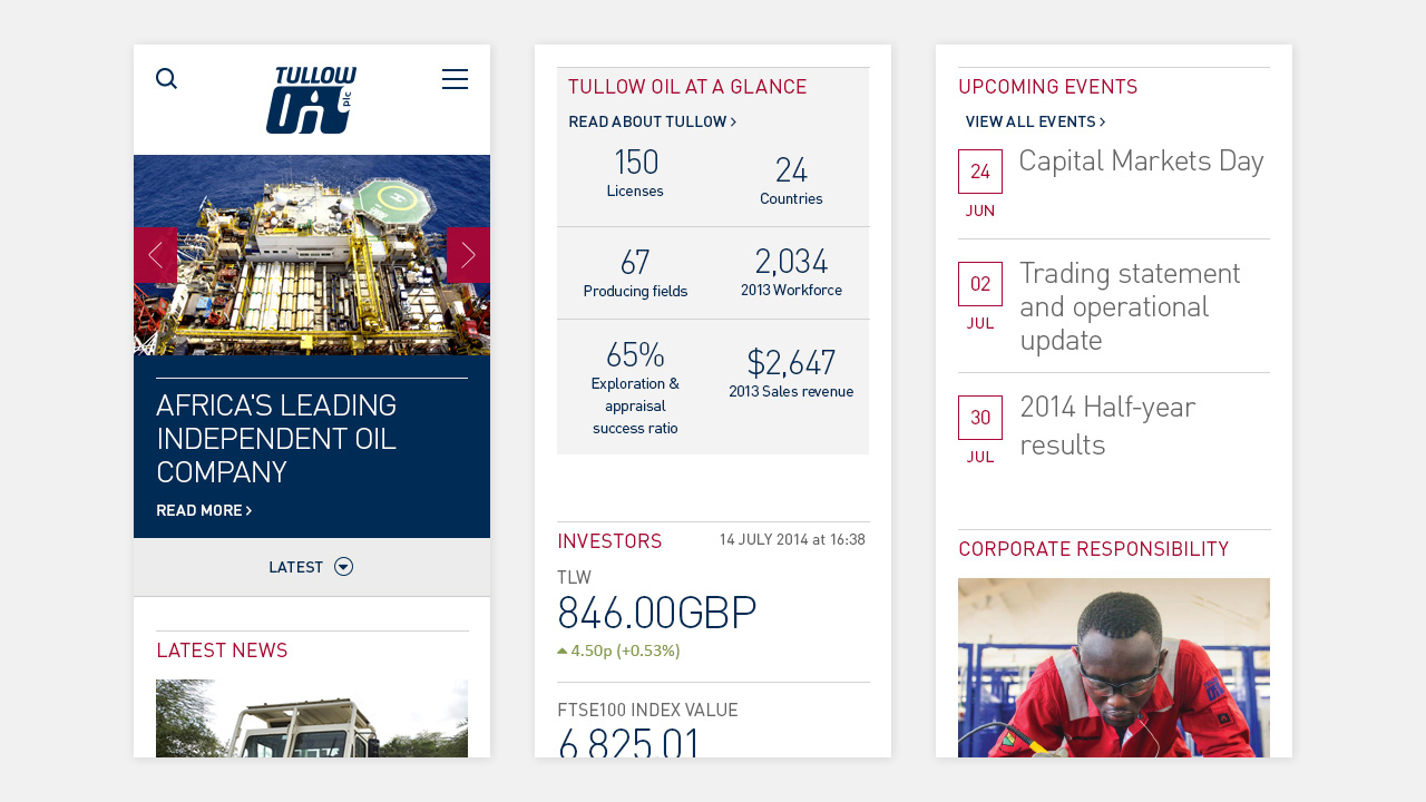 Mobile homepage