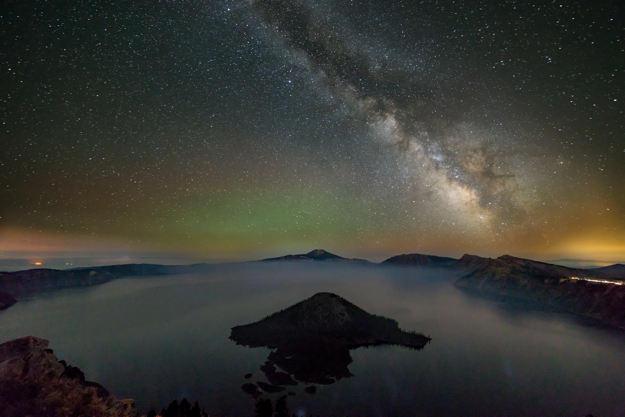 Milky Way over Crater Lake