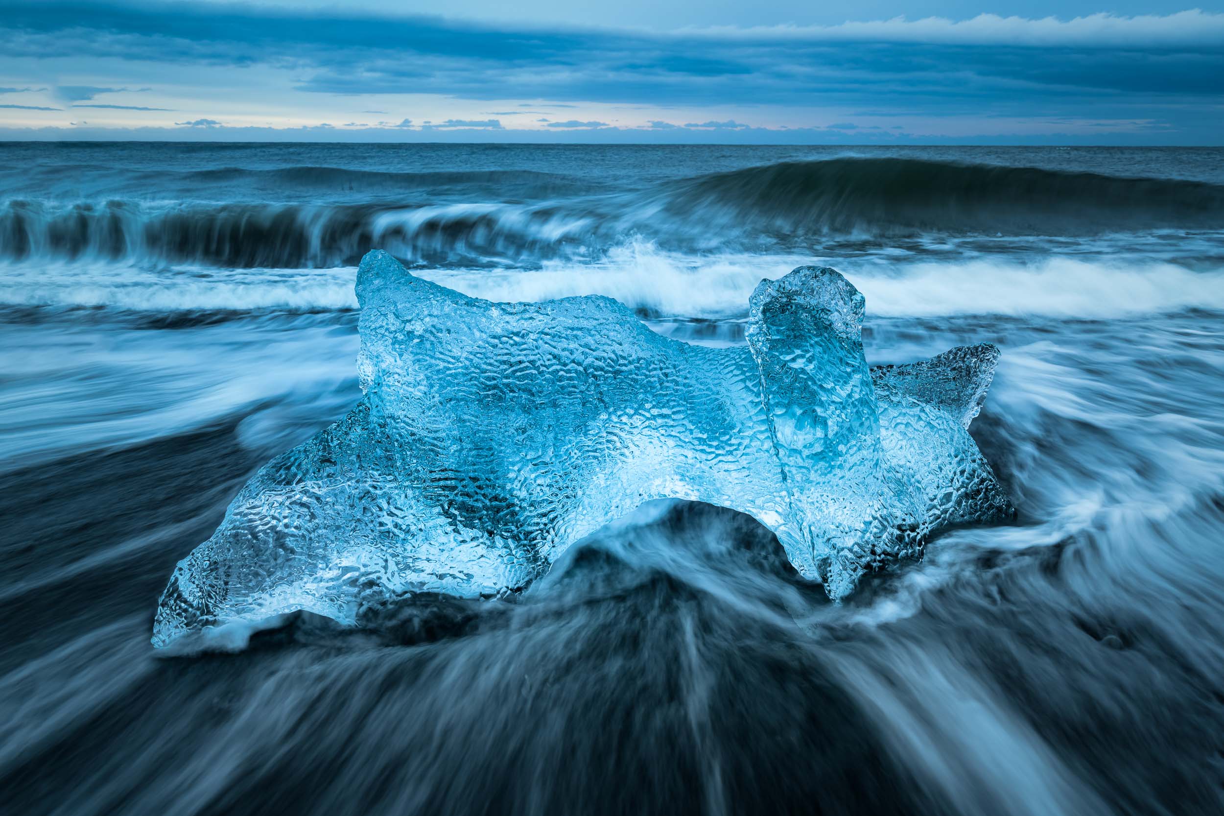 1/3 of a second, just enough time to capture the motion for the waves in Iceland.