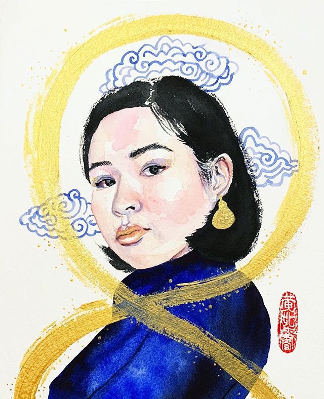 Sister to Lucky Number 8

#art #illustration #ink #watercolor #watercolour #artist #illustrator #painting #portrait #paint #arches #winsorandnewton #gold #sister