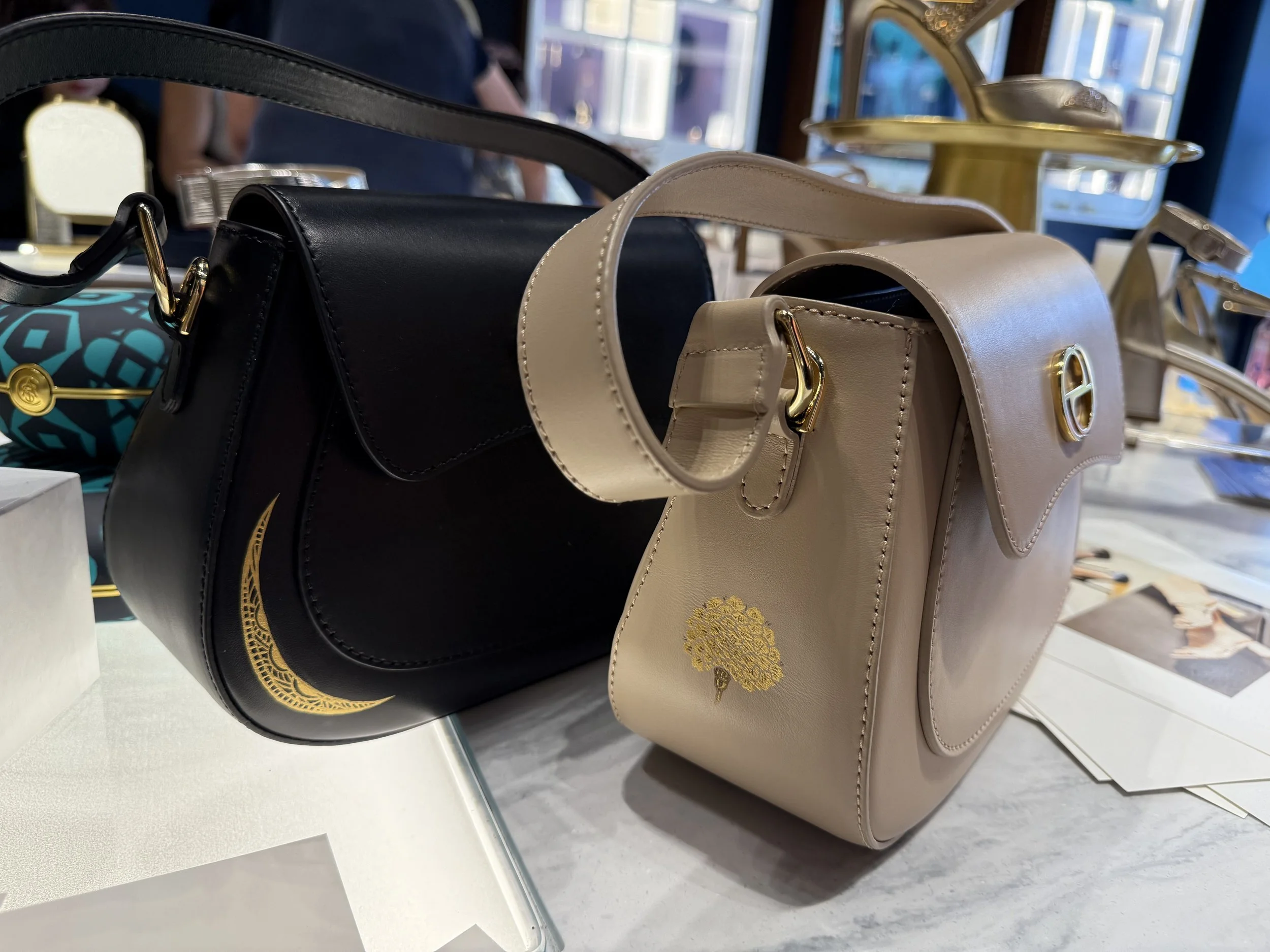 hand-painted leather bags