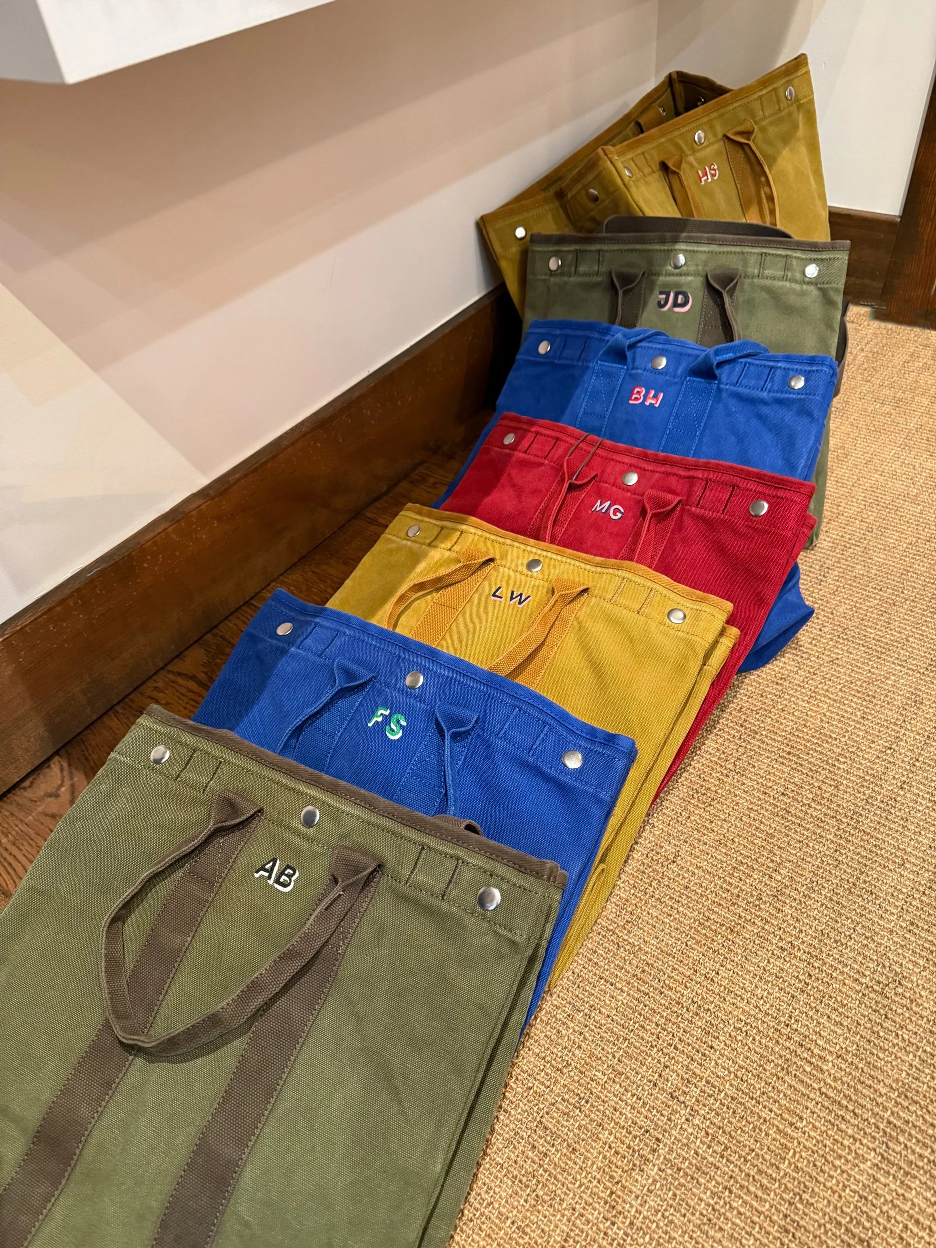 hand-painted canvas bags