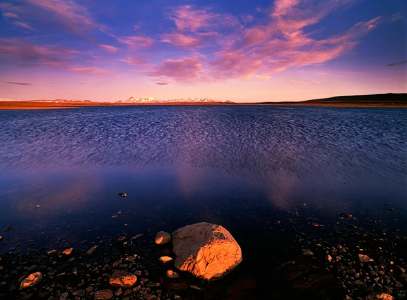 Name: Little No-Name Lake Near Hveravellir. Camera: Hasselblad H1, Lens: Hasselblad HC 35mm, Film: Fuji Velvia 50, Filter: Lee ND 0.6, Exposure / Aperture: unrecorded.