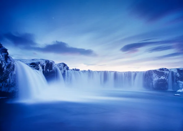 Capture: Blue Essence (of Iceland), Camera: Hasselblad H1, Lens: 35mm, Film: Fuji Velvia 50, Filters: Lee ND Graduated 0.6 Soft, Lee ND Big Stopper, Aperture: f/5.6, Exposure: 64s