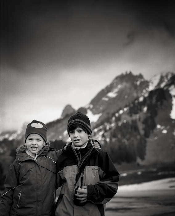 Title: Valerie and Filip, Camera: Mamiya Pro S, Lens: Sekor 90 mm, Film: Kodak T-Max 400, La Clusaz, France, 2014