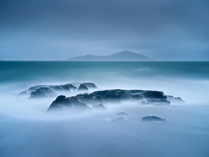 Caption: Hebridean Blues, Camera: Phase One 645DF+, Lens: Schneider-Kreuznach 45mm, Digital Back: Phase One IQ250, ISO: 200, Speed: 1m 57s, Aperture: f/11, Filters: Lee ND Graduated Soft 0.45, Lee Big Stopper