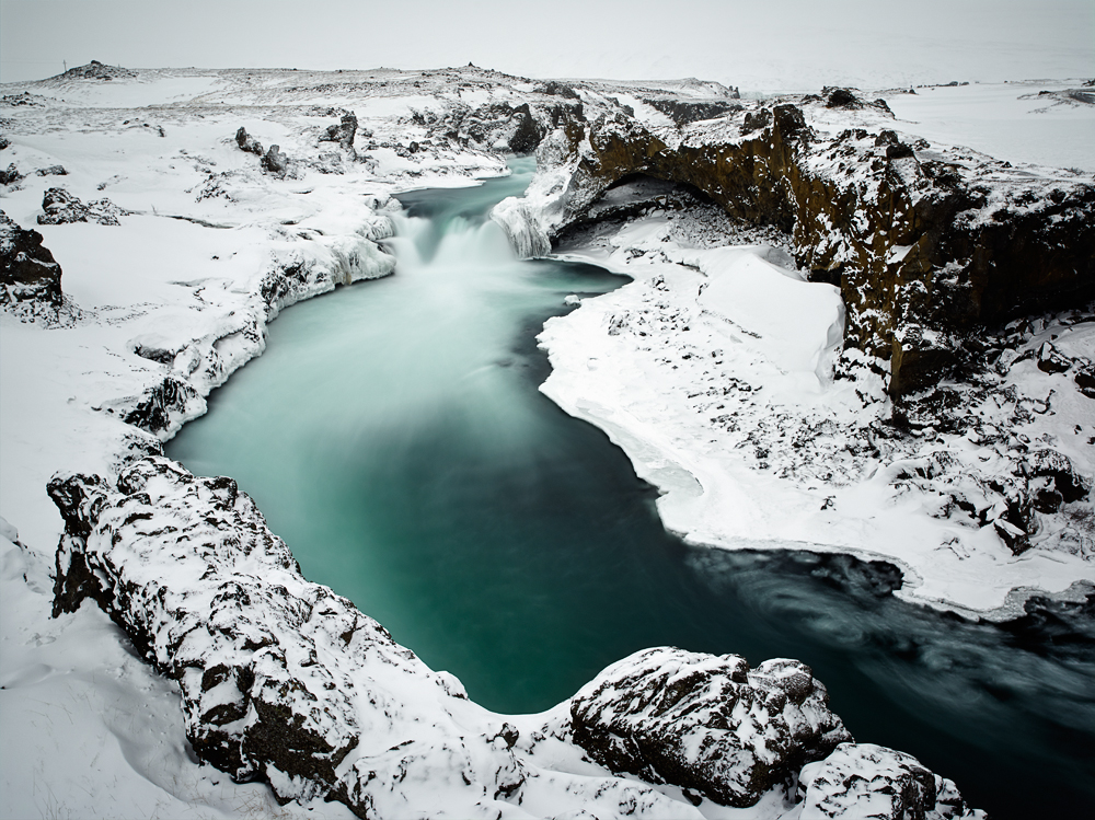 Caption: Emerald River, Camera: Hasselblad H1, Lens: 35mm, Digital Back: Phase One IQ140, ISO: 50, Aperture: f/9, Exposure: 20s, Filters: Lee Big Stopper