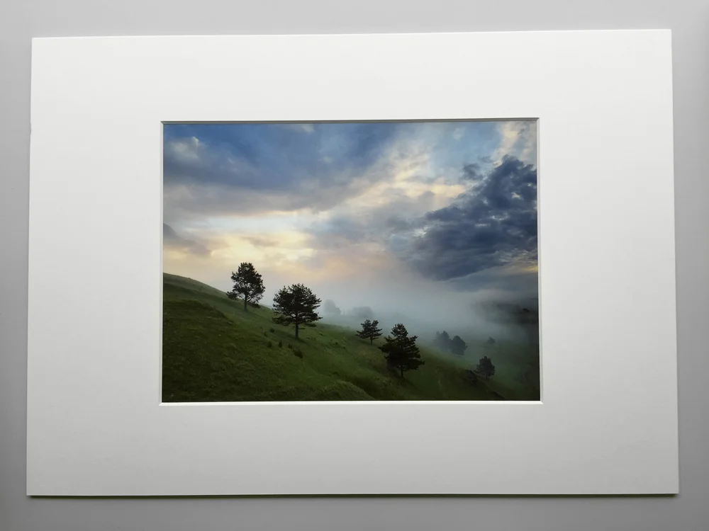 The matted print of the above original shot by uncalibrated iPhone. Comparing the print with the original file on my display shows very small differences in colour when viewed on daylight. Uneasy to demonstrate here, but I'm sure you get the idea.