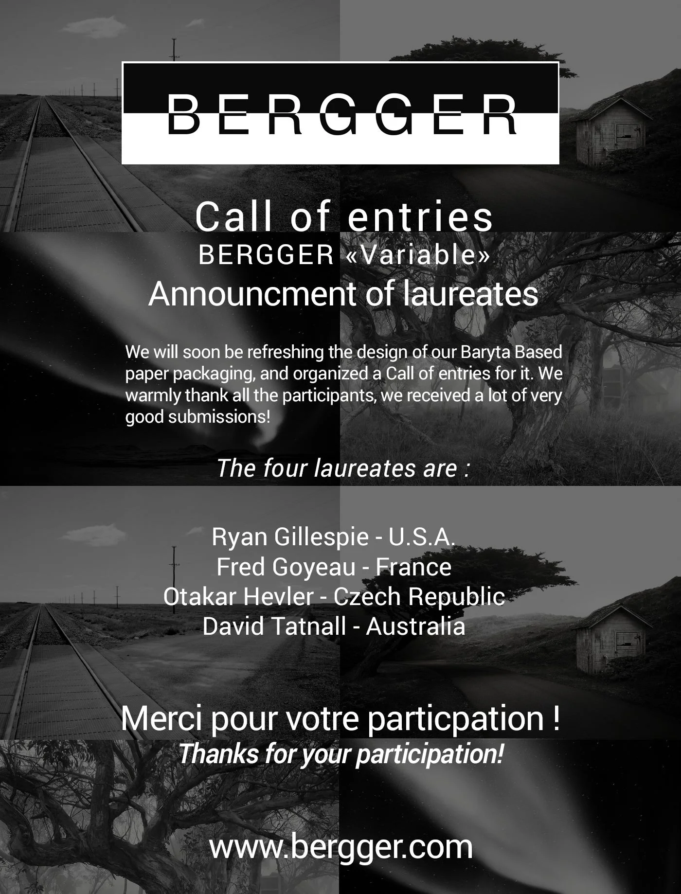 Here is the official list of all winners. Congratulations to all!!!