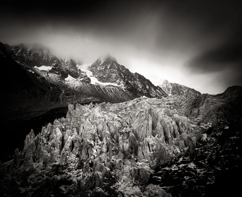 Glacier du Argentiere, Mamita RB 67 Pro SD, Kodak T-Max 100, LEE Big Stopper