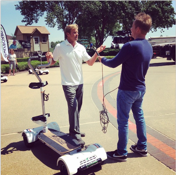 Laird Hamilton being interviewed by Don Middleton in the Byron Nelson Circle at Four Seasons las Colinas