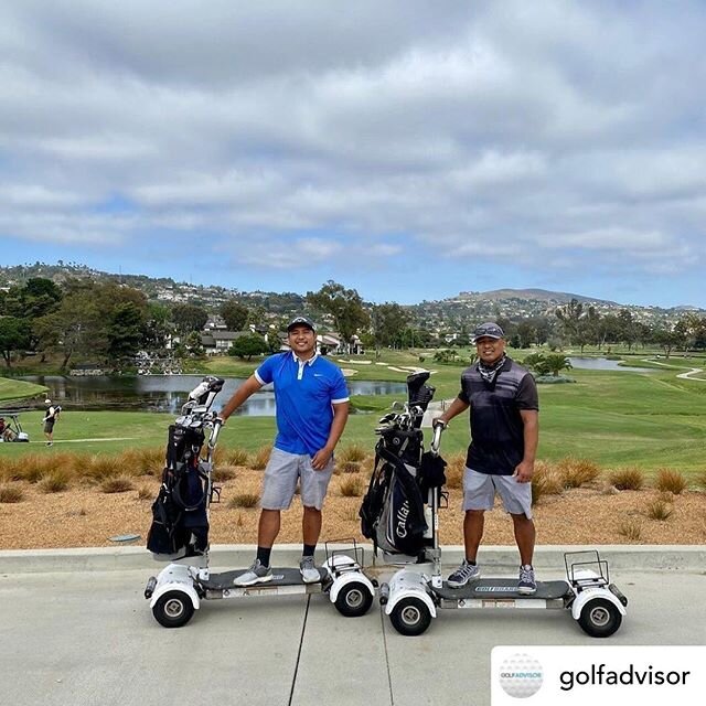 #golfboarding @omnilacosta ..
&lsquo;Nuf said? #whatdidyoudotoday did you 🏄🏻&zwj;♂️⛳️🤙 ?
...
..
.

Posted @withregram &bull; @golfadvisor Just a couple of buddies and their #GolfBoards. One user loved the ride at #LaCosta ⛳️